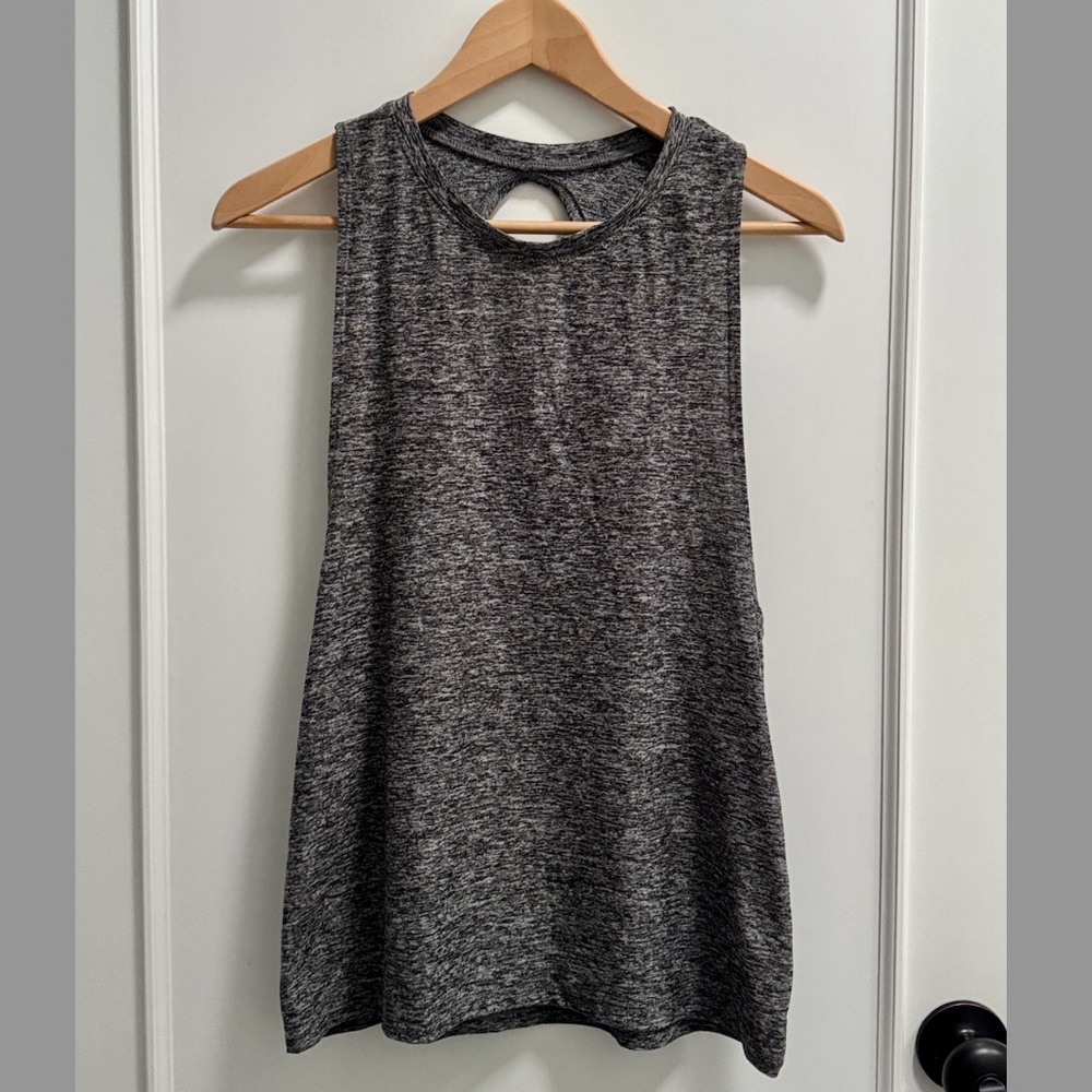 Beyond Yoga Space Dye Travel Twisted Racerback Tank – Black/Grey (Size XS)